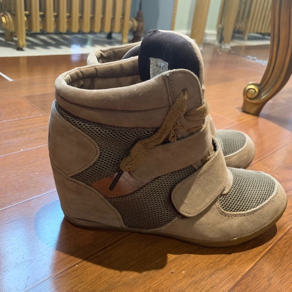 Wedges snickers taup tan 7.5 - Picture 2 of 7